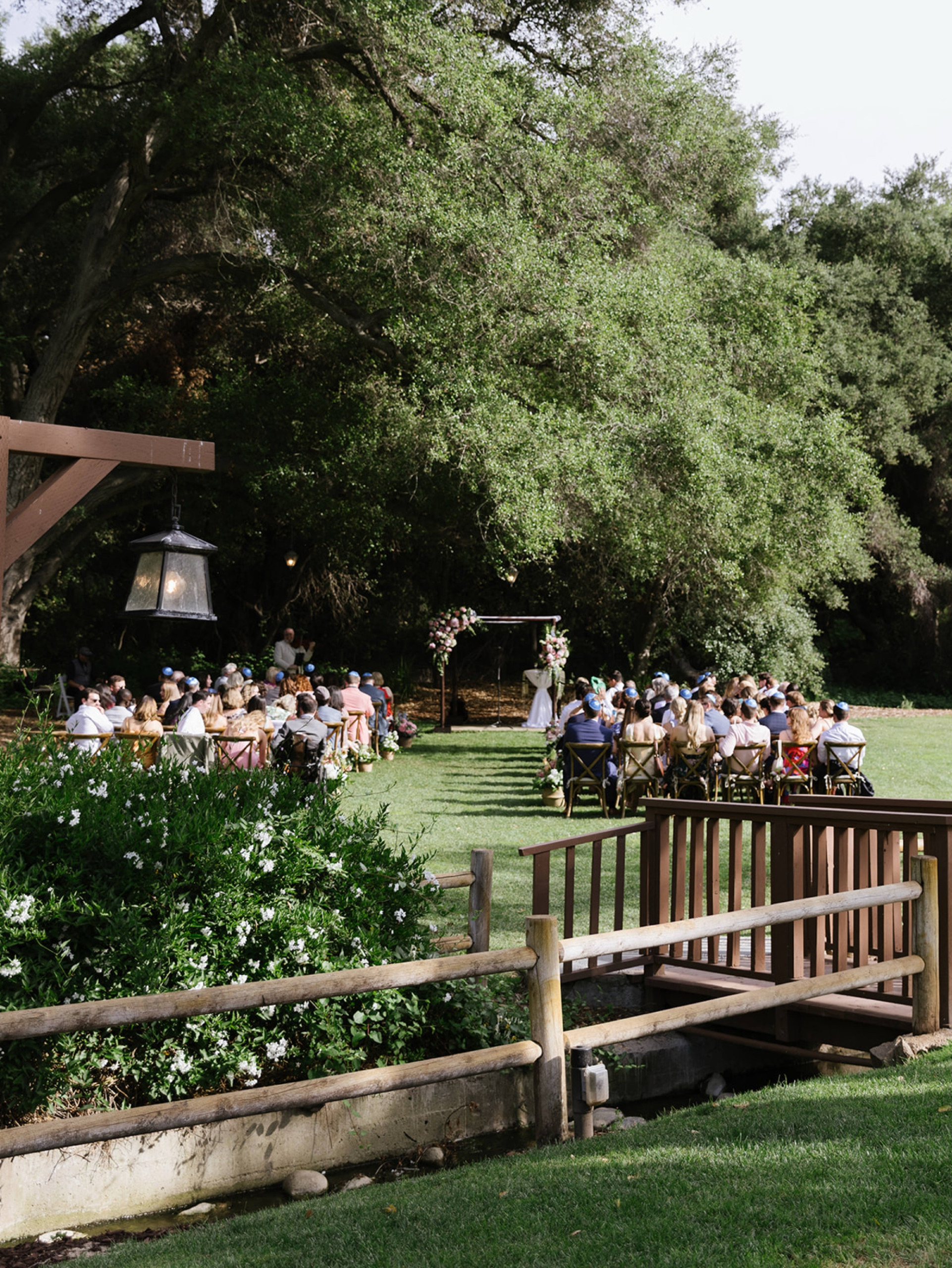Jewish wedding ceremony under the chuppah at Temecula Creek Inn; Southern California wedding venues
