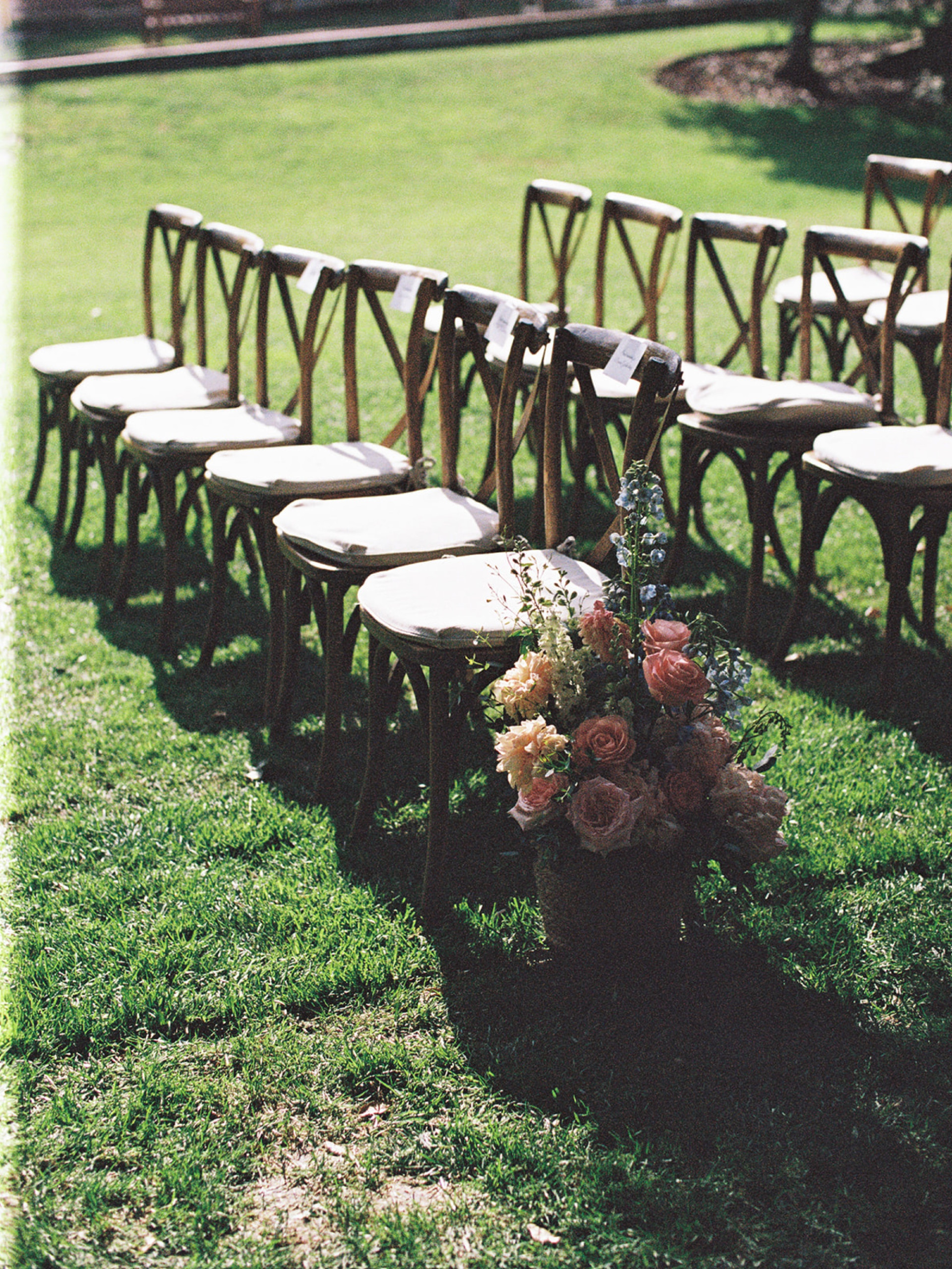 film photography for weddings; florals and ceremony details