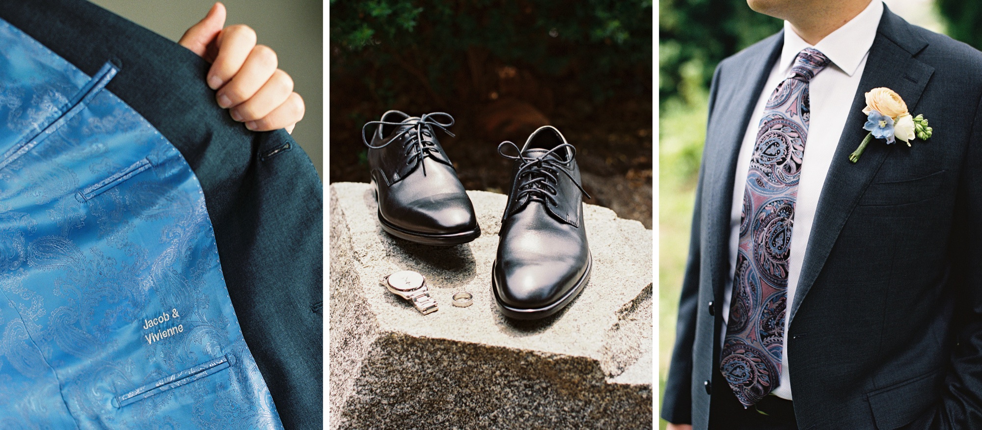 wedding invitations suite, lay flats, and wedding detail shots