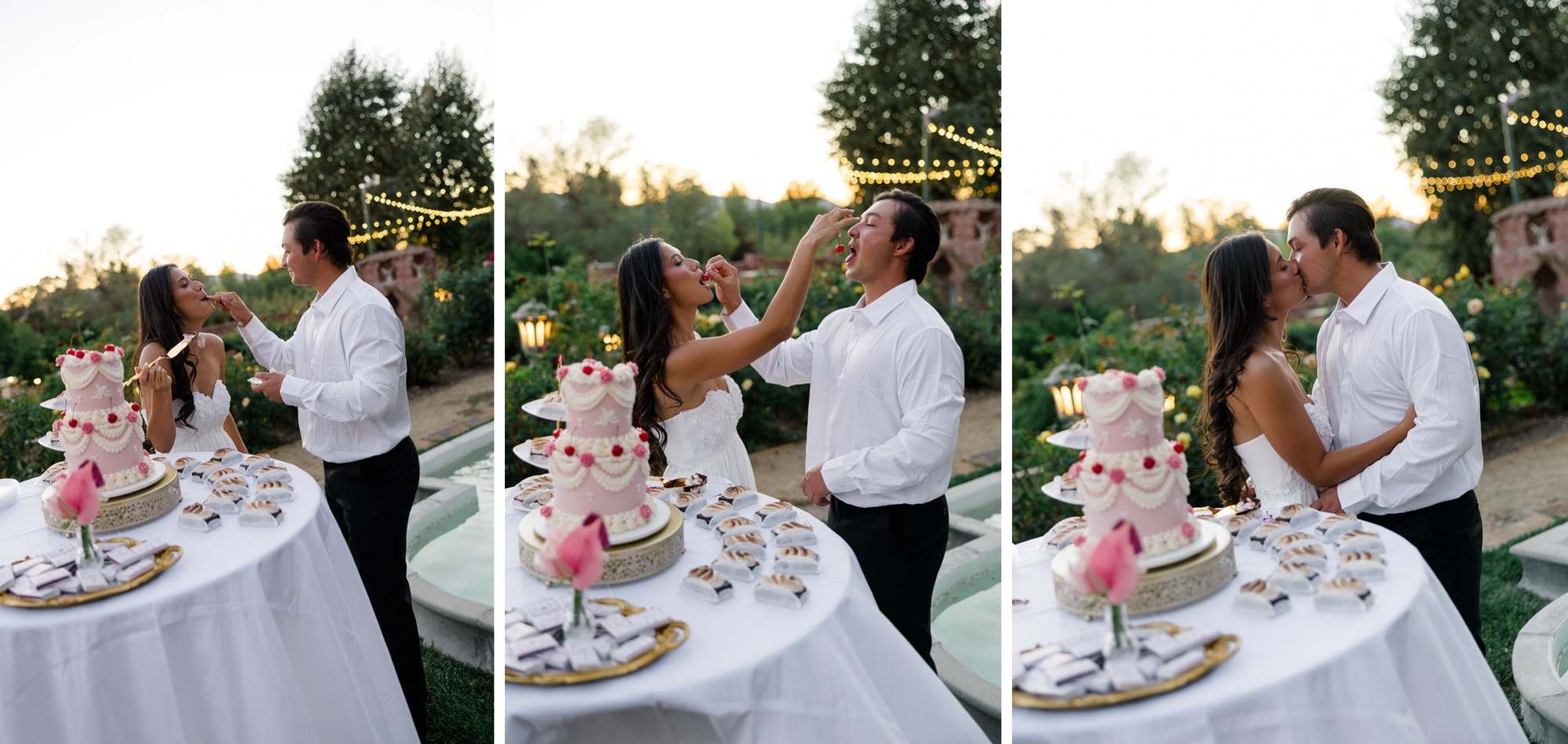 cute vintage cherry wedding cake
